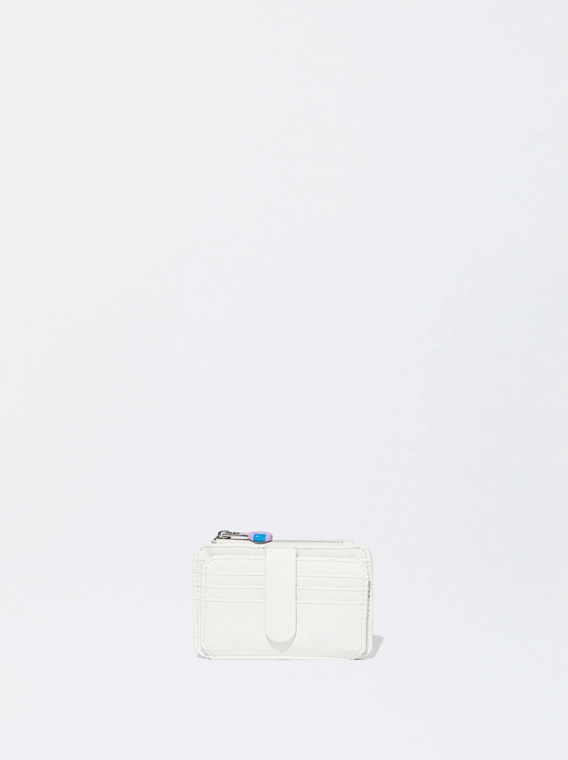 PARFOIS Tarjetero Con Monedero Blanco Fashion