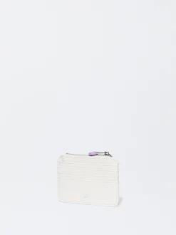 PARFOIS Tarjetero Con Monedero Blanco Fashion
