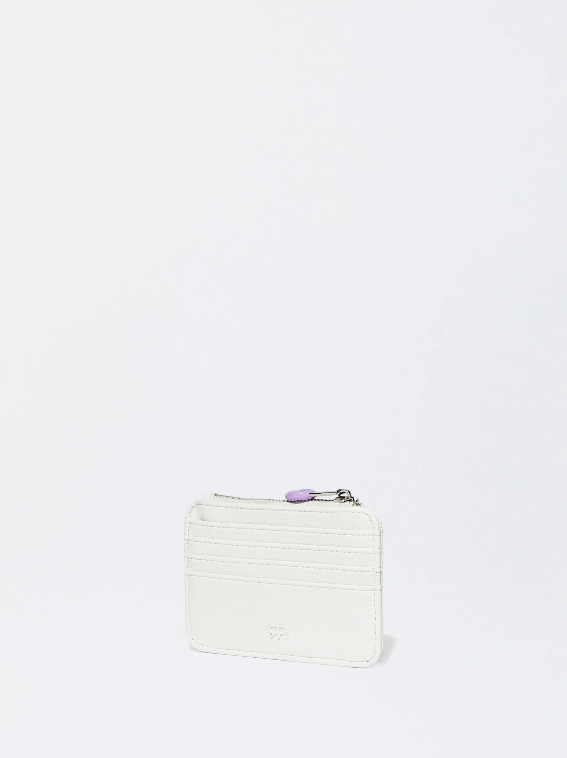 PARFOIS Tarjetero Con Monedero Blanco Fashion