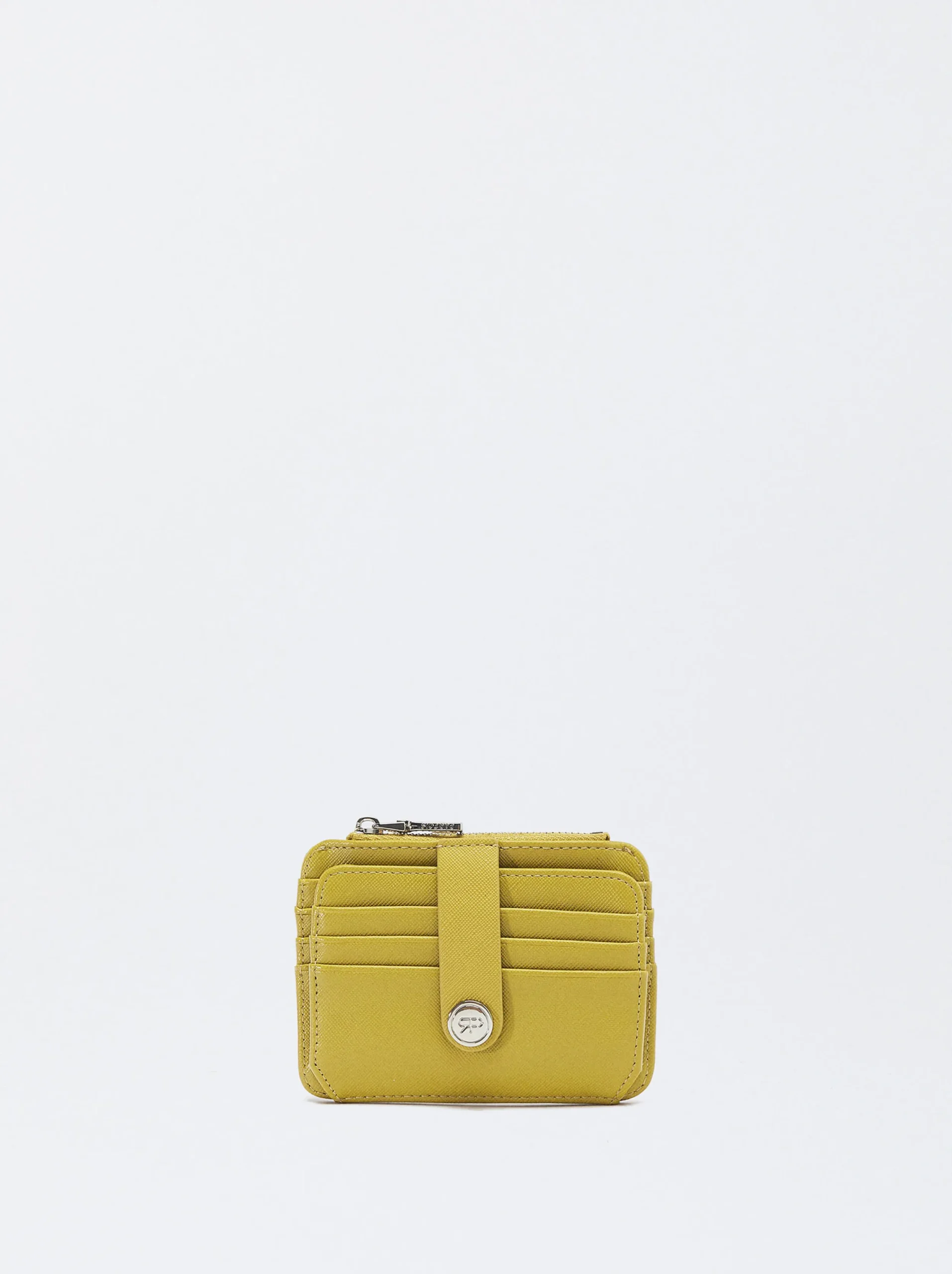 PARFOIS Tarjetero Con Monedero Amarillo Best Sale