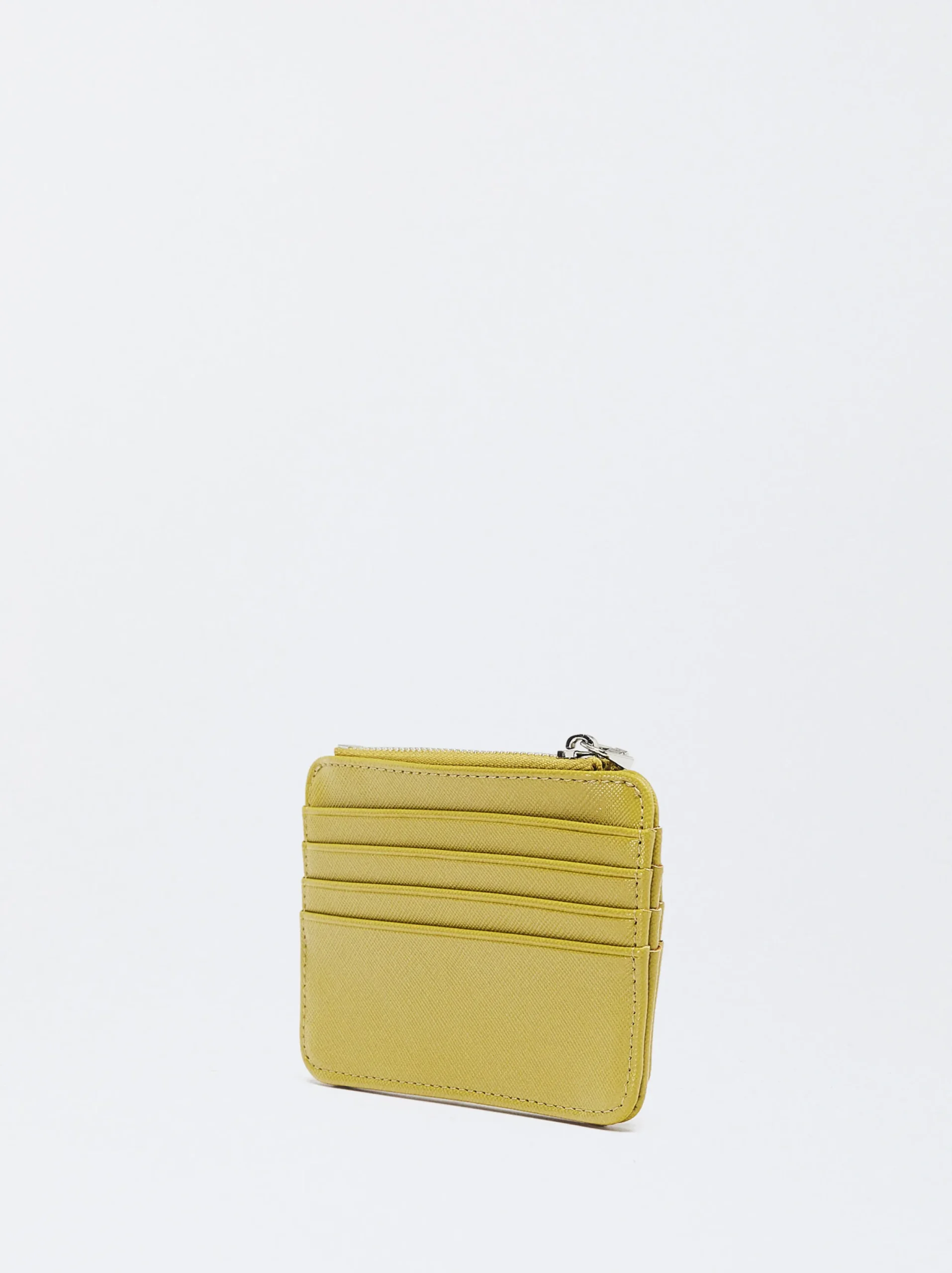 PARFOIS Tarjetero Con Monedero Amarillo Best Sale