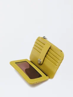 PARFOIS Tarjetero Con Monedero Amarillo Best Sale