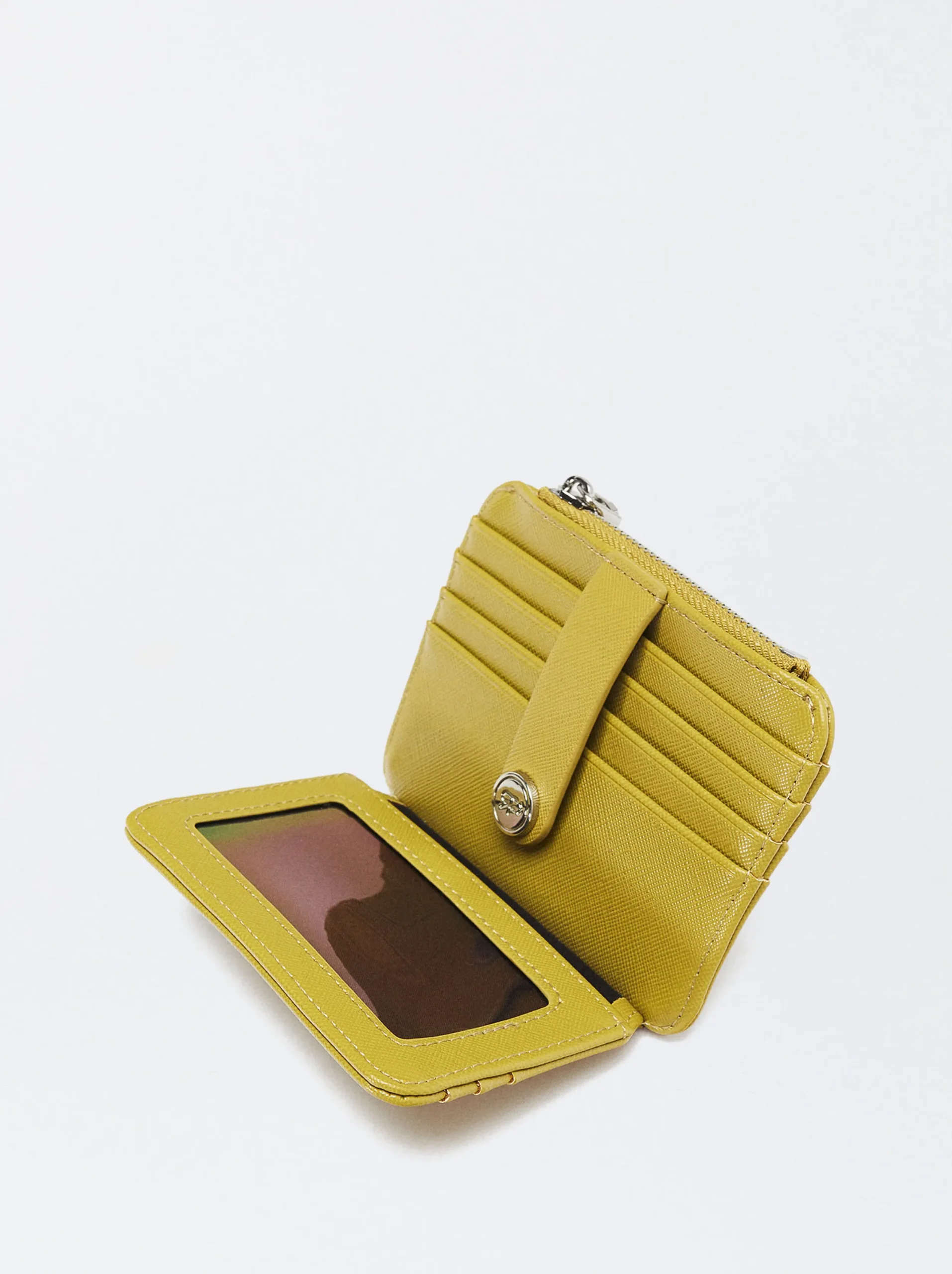 PARFOIS Tarjetero Con Monedero Amarillo Best Sale