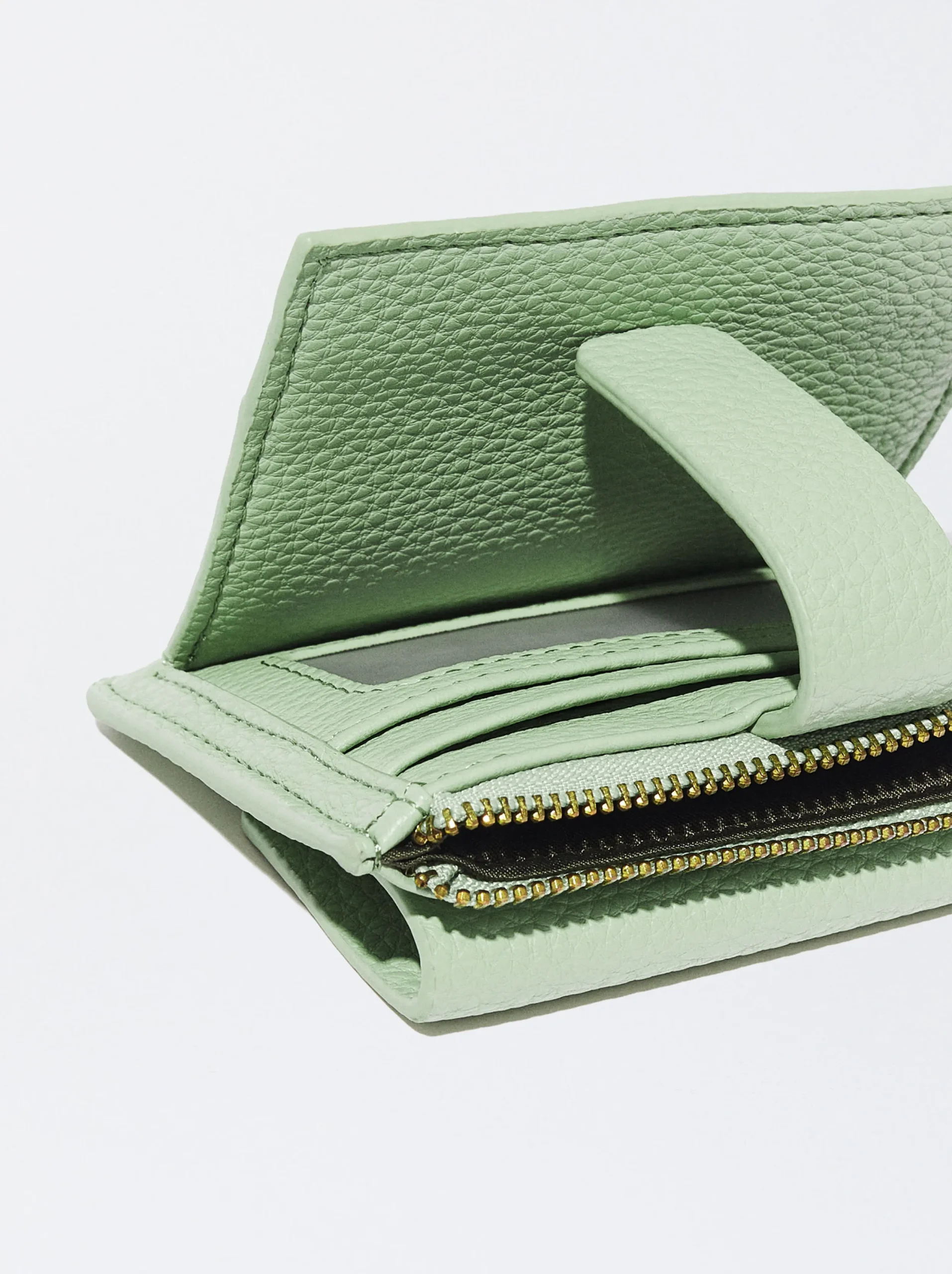 PARFOIS Tarjetero Con Monedero Verde Outlet