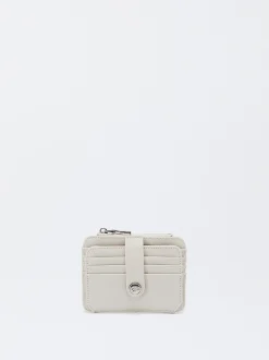 PARFOIS Tarjetero Con Monedero Marrón Cheap
