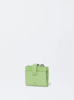 PARFOIS Tarjetero Con Monedero Verde Cheap