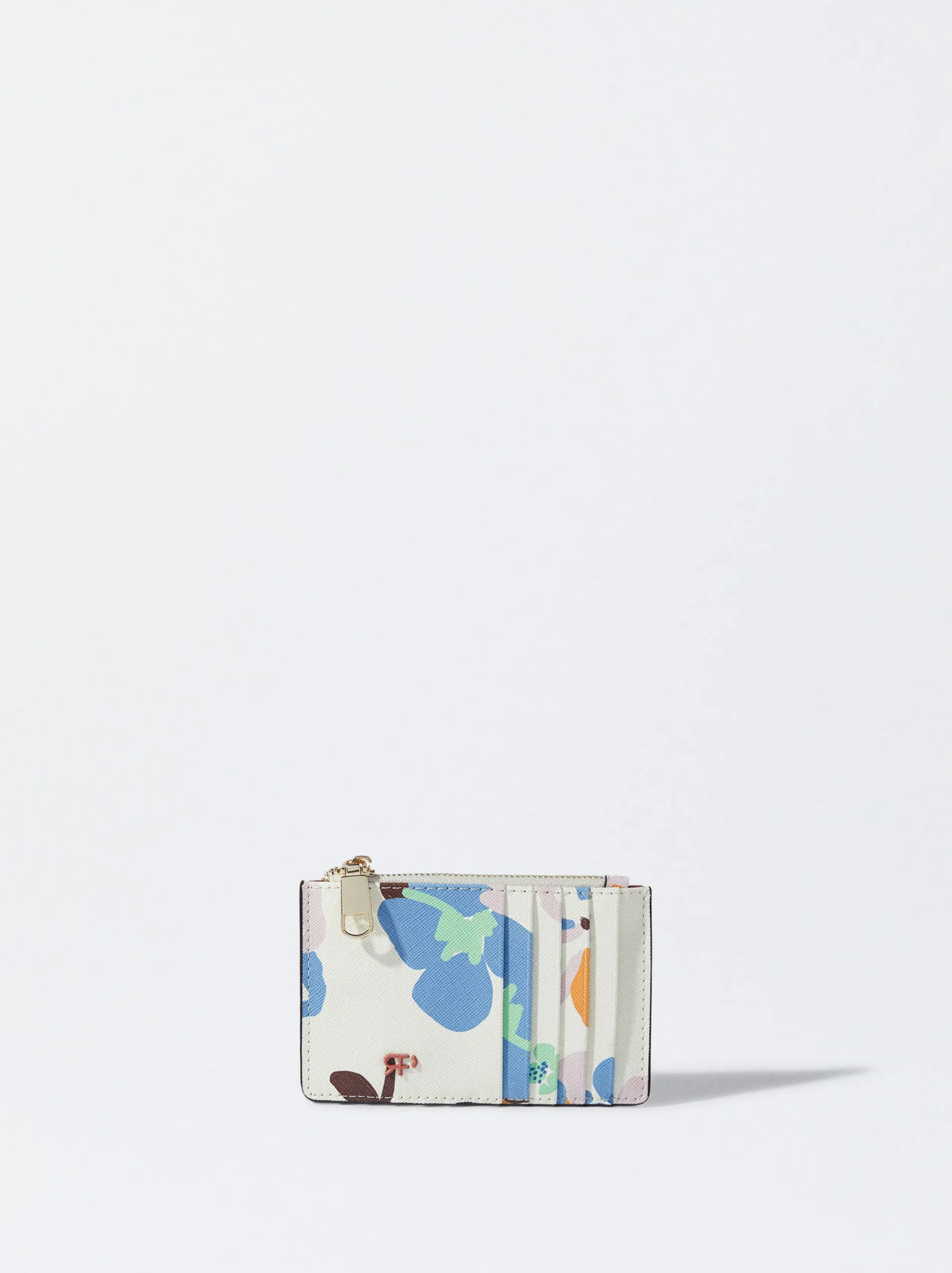 PARFOIS Tarjetero Estampado Floral Crudo Cheap