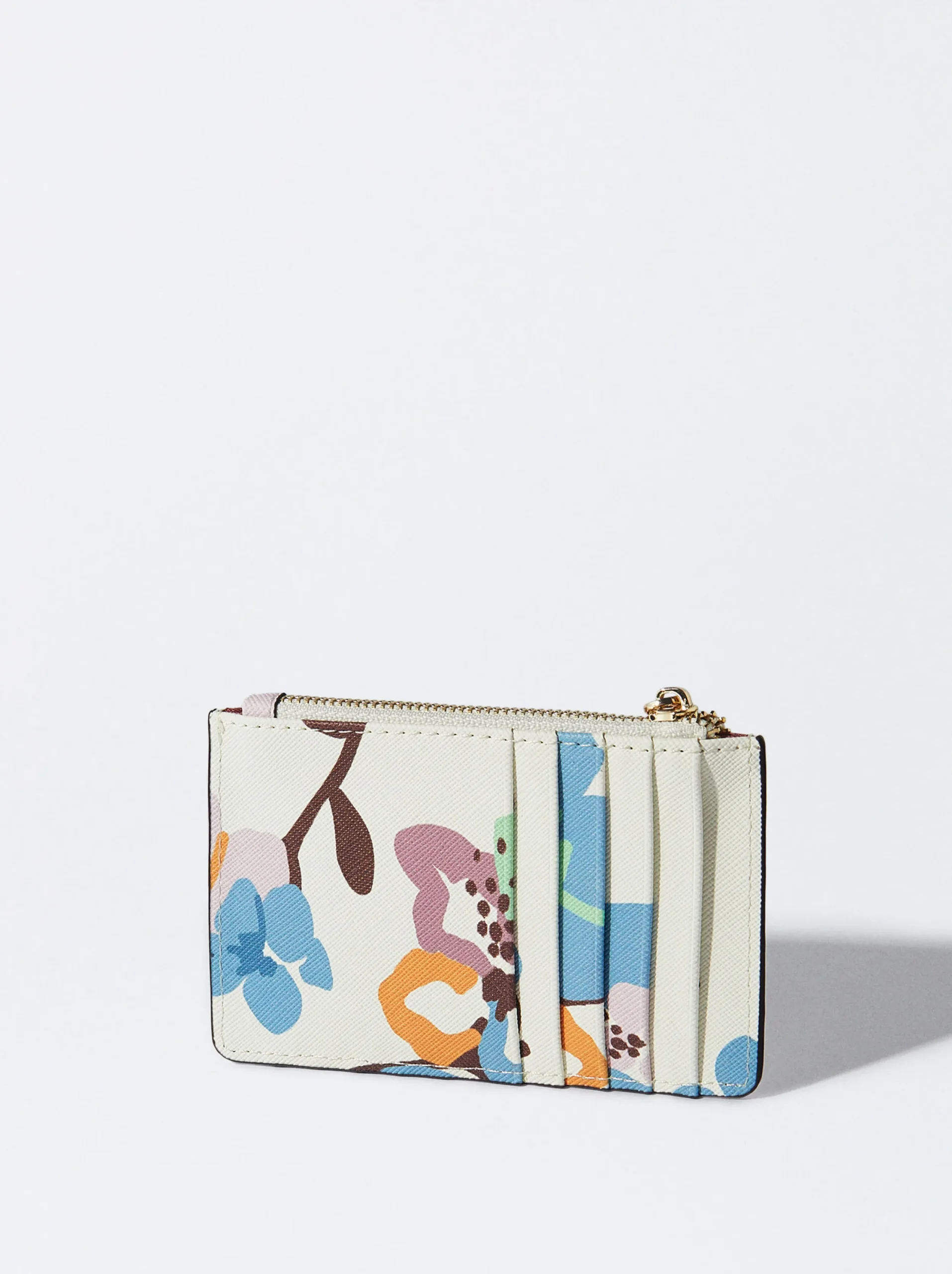 PARFOIS Tarjetero Estampado Floral Crudo Cheap