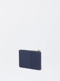 PARFOIS Tarjetero Liso Azul Marino Sale