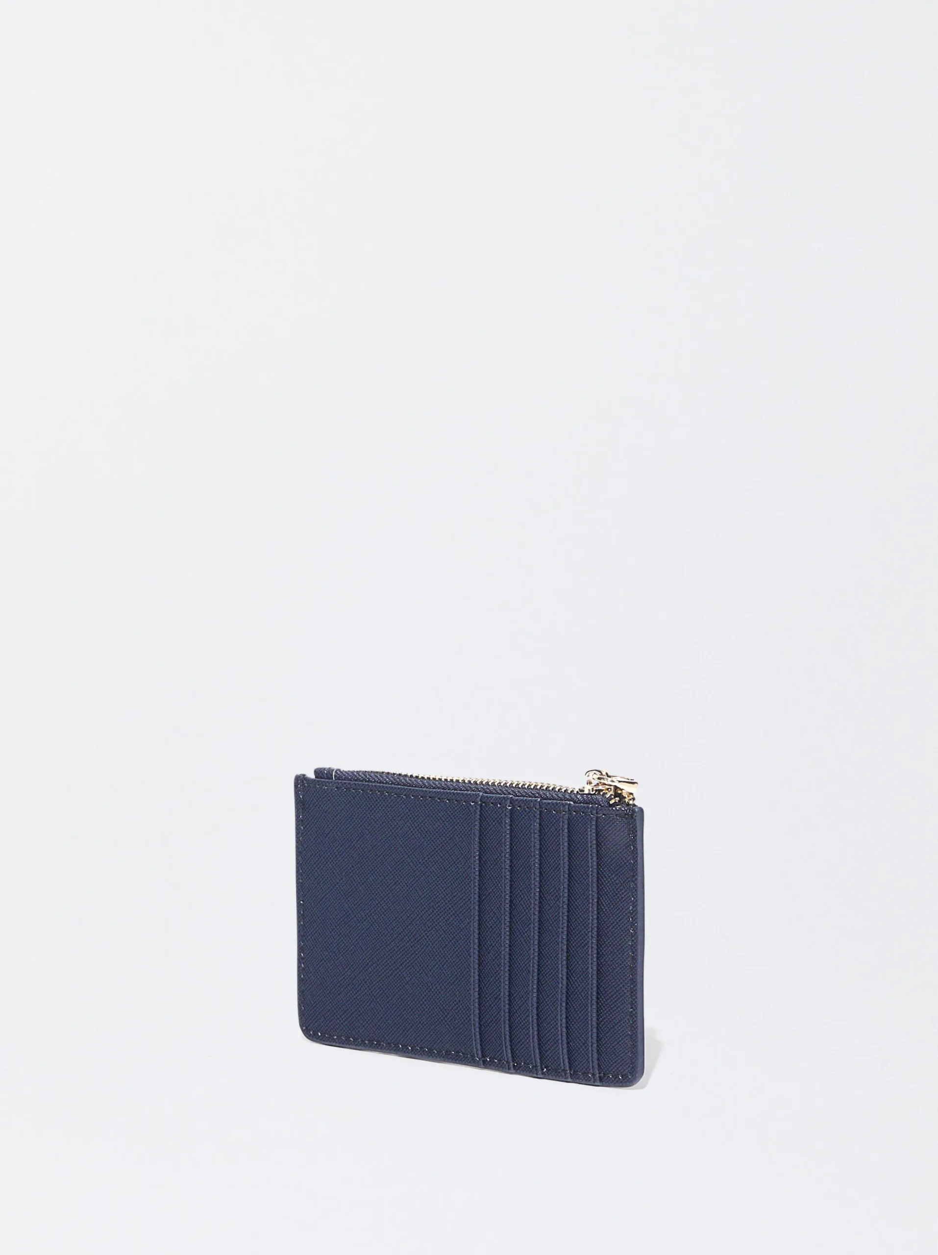 PARFOIS Tarjetero Liso Azul Marino Sale