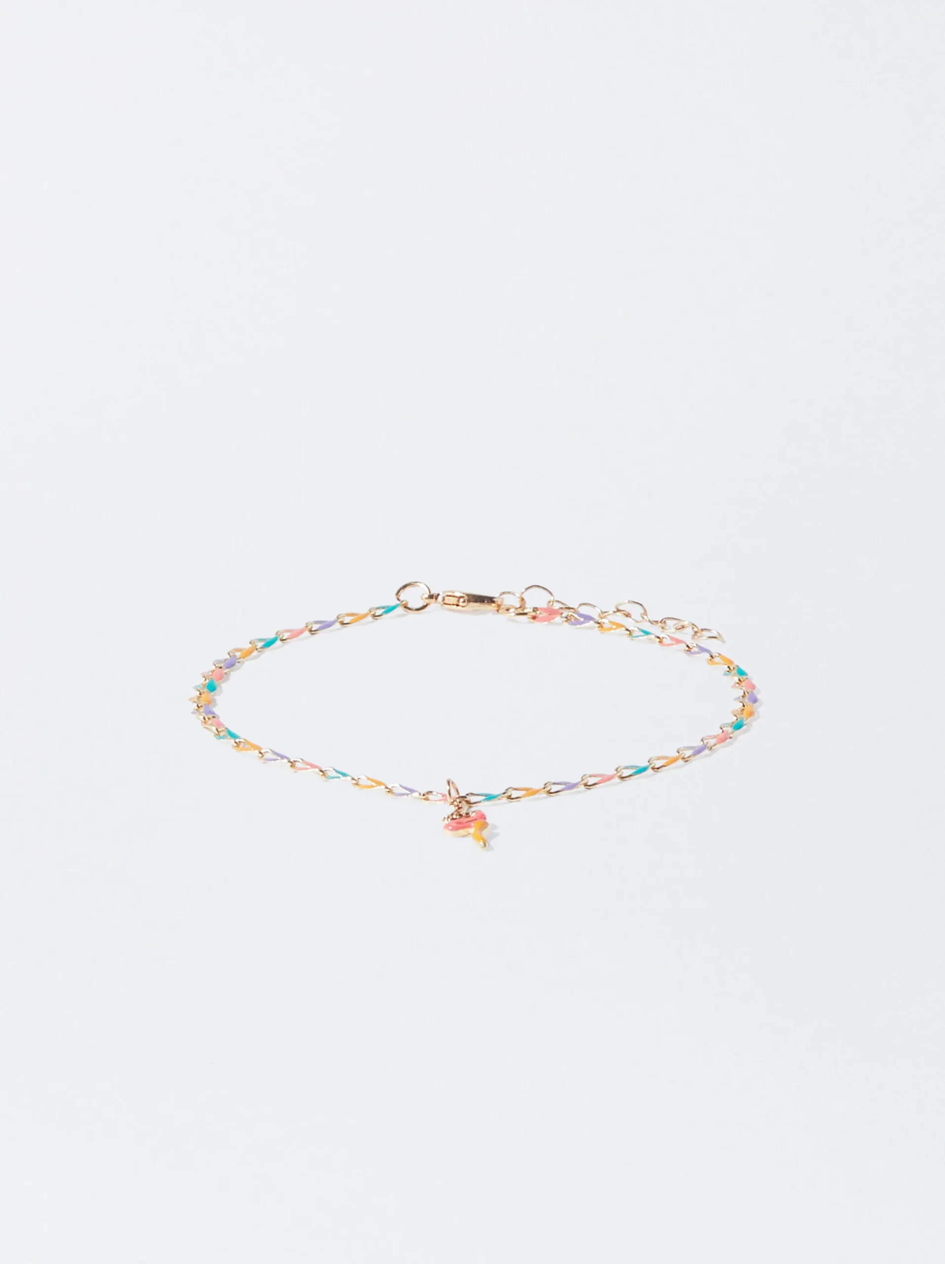 PARFOIS Tobillera Con Circonitas Y Esmalte Dorado Multicor Hot