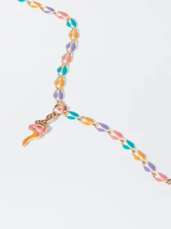 PARFOIS Tobillera Con Circonitas Y Esmalte Dorado Multicor Hot
