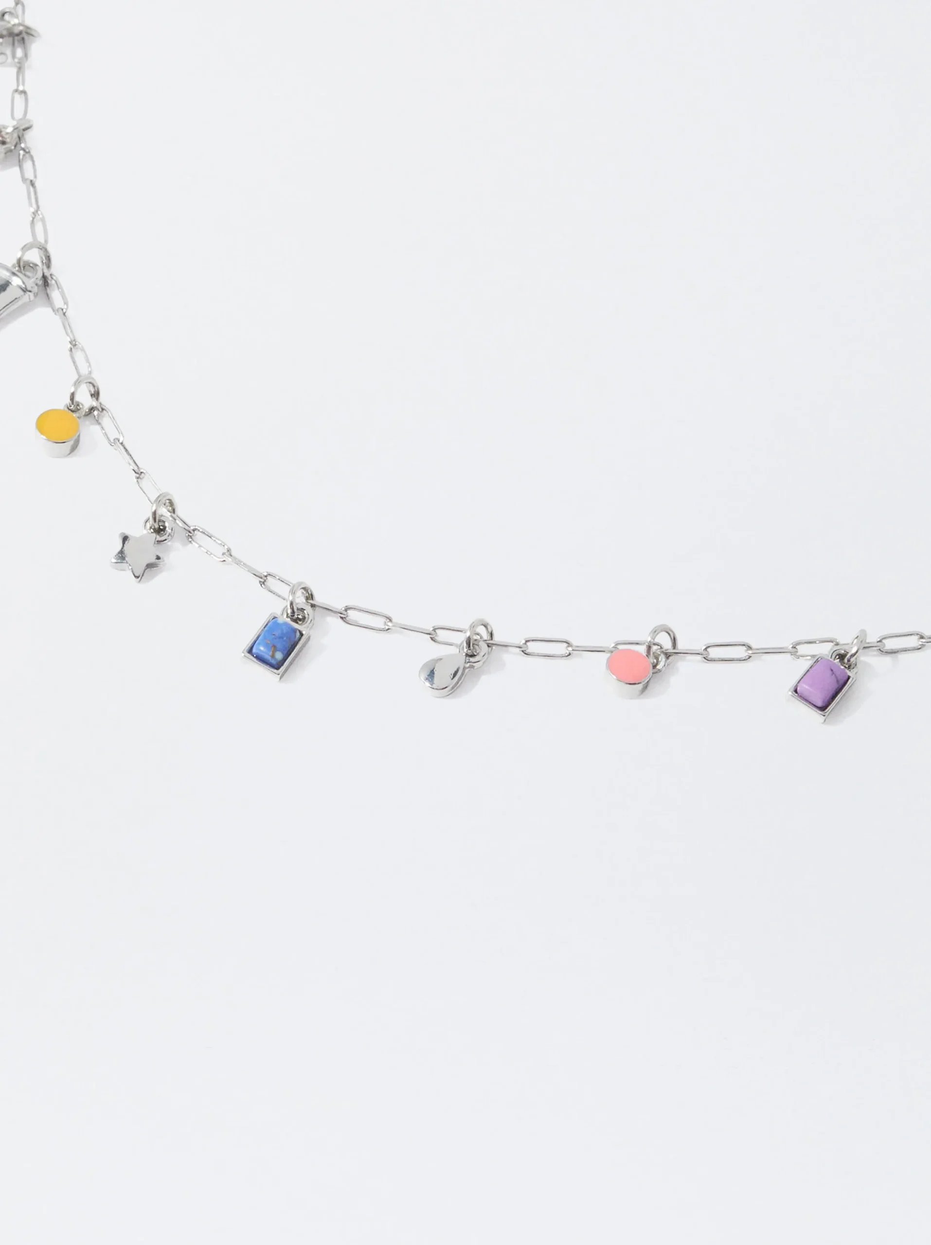 PARFOIS Tobillera Con Piedra Multicor Store
