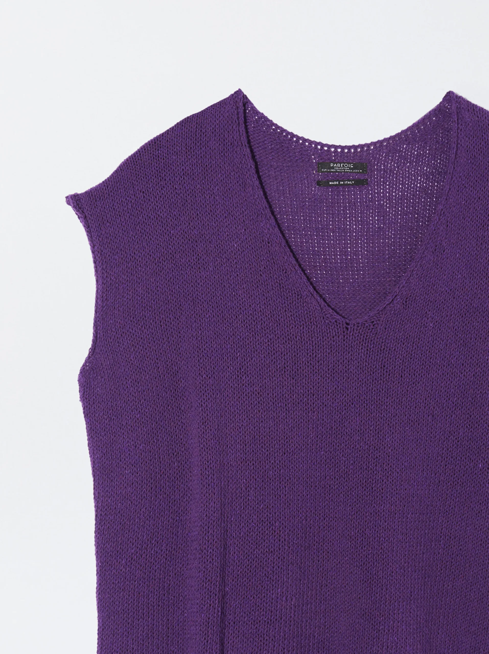 PARFOIS Top Básico Algodón Violeta Best