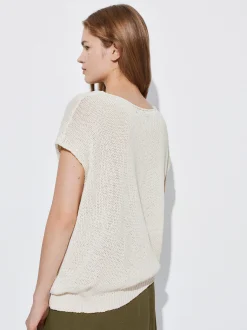 PARFOIS Top Básico Algodón Beige Outlet