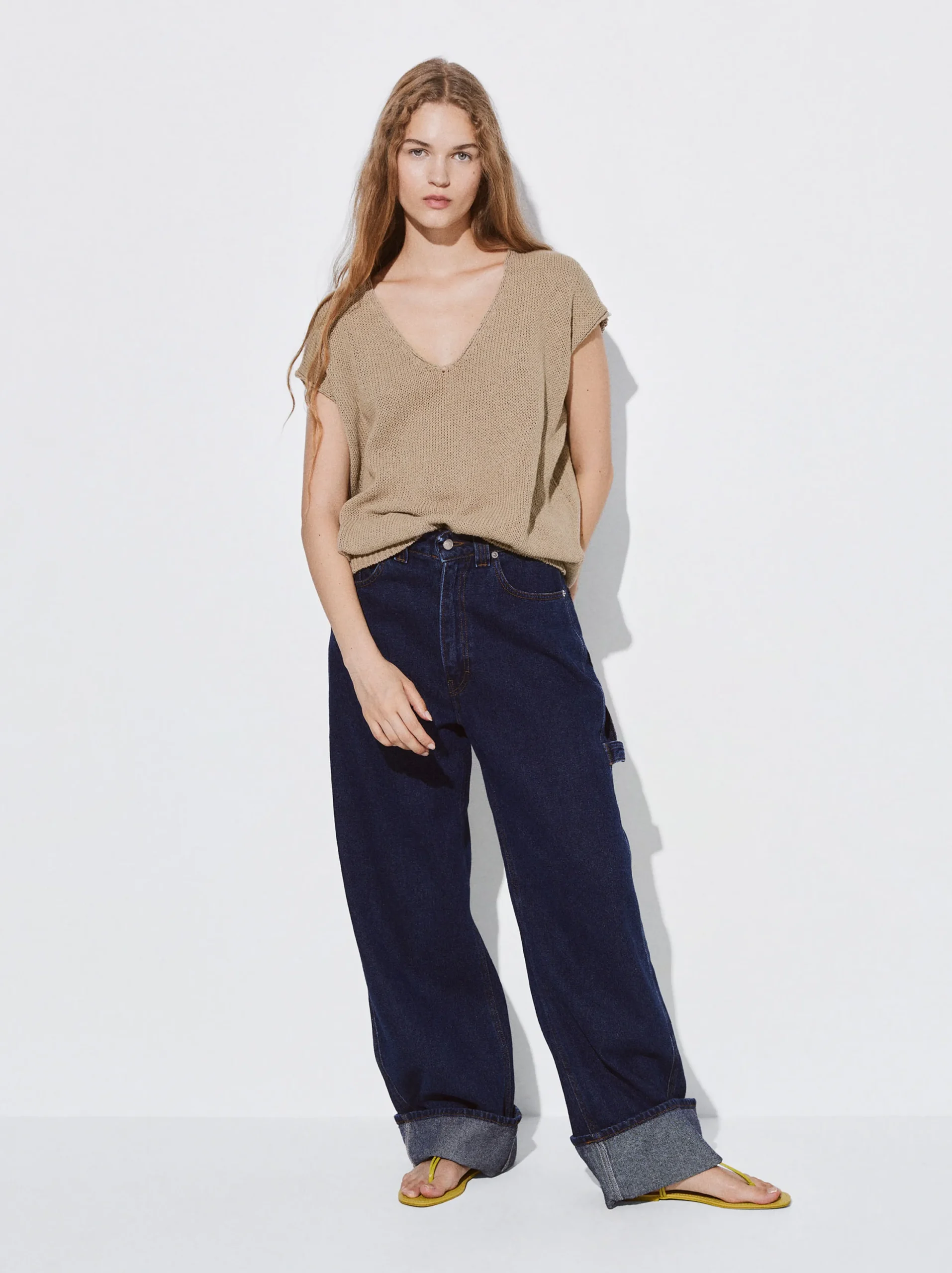PARFOIS Top Básico Algodón Blanco New
