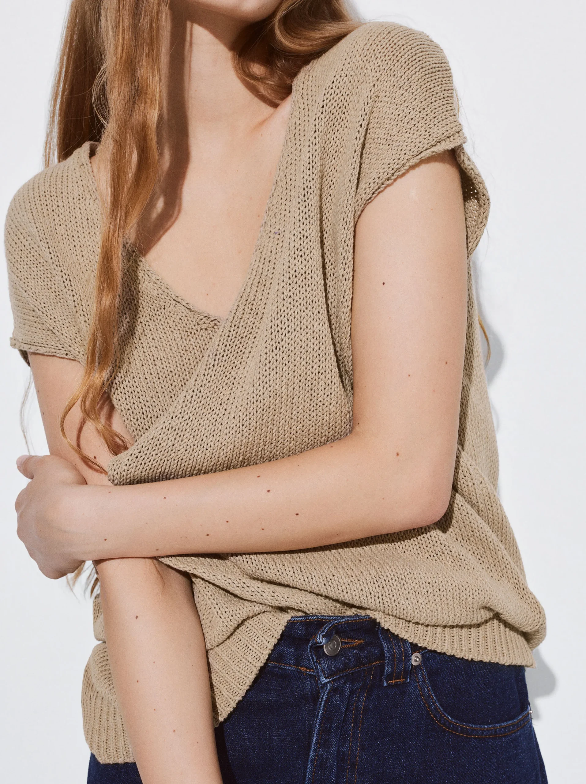 PARFOIS Top Básico Algodón Blanco New