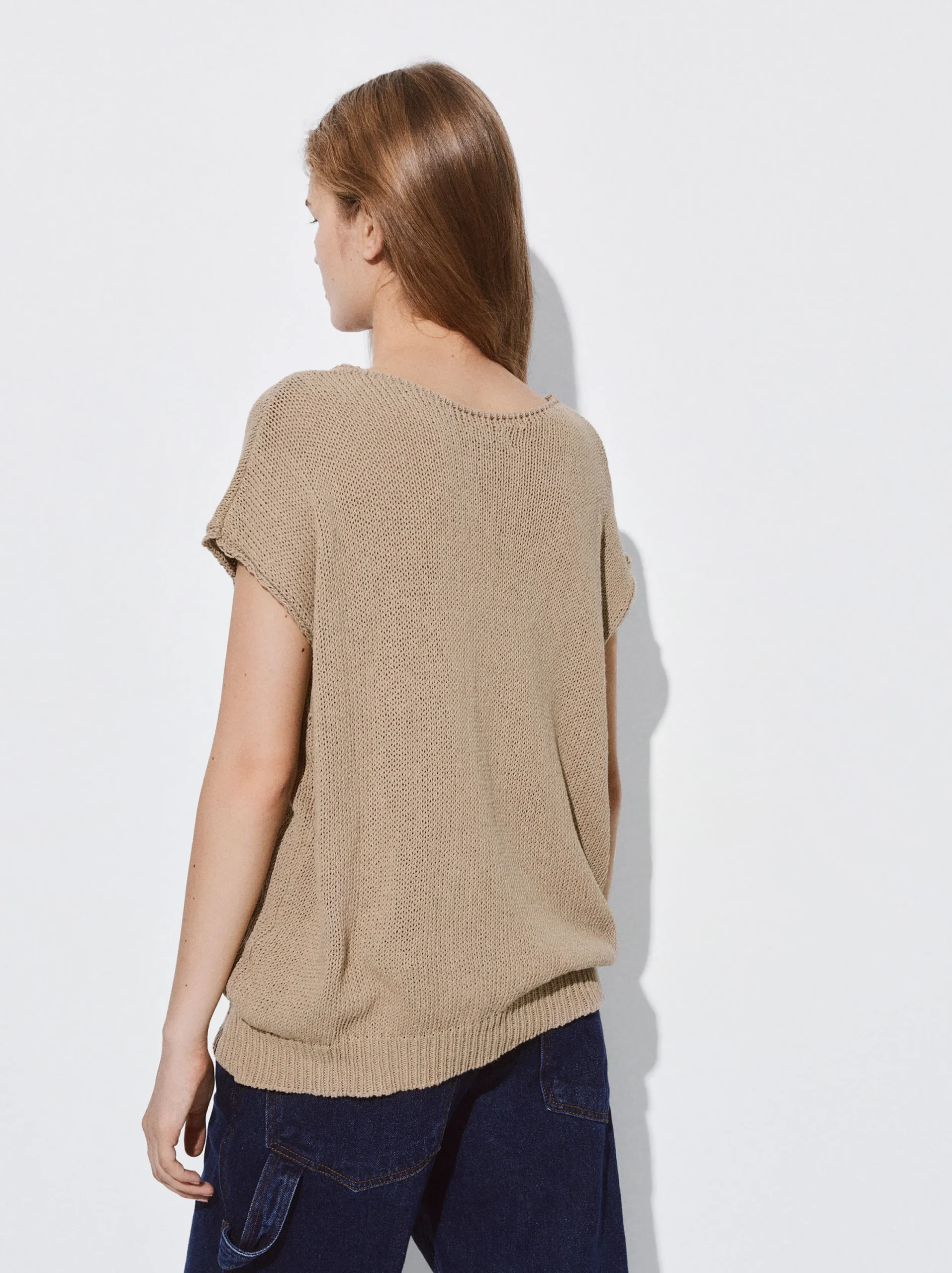 PARFOIS Top Básico Algodón Blanco New