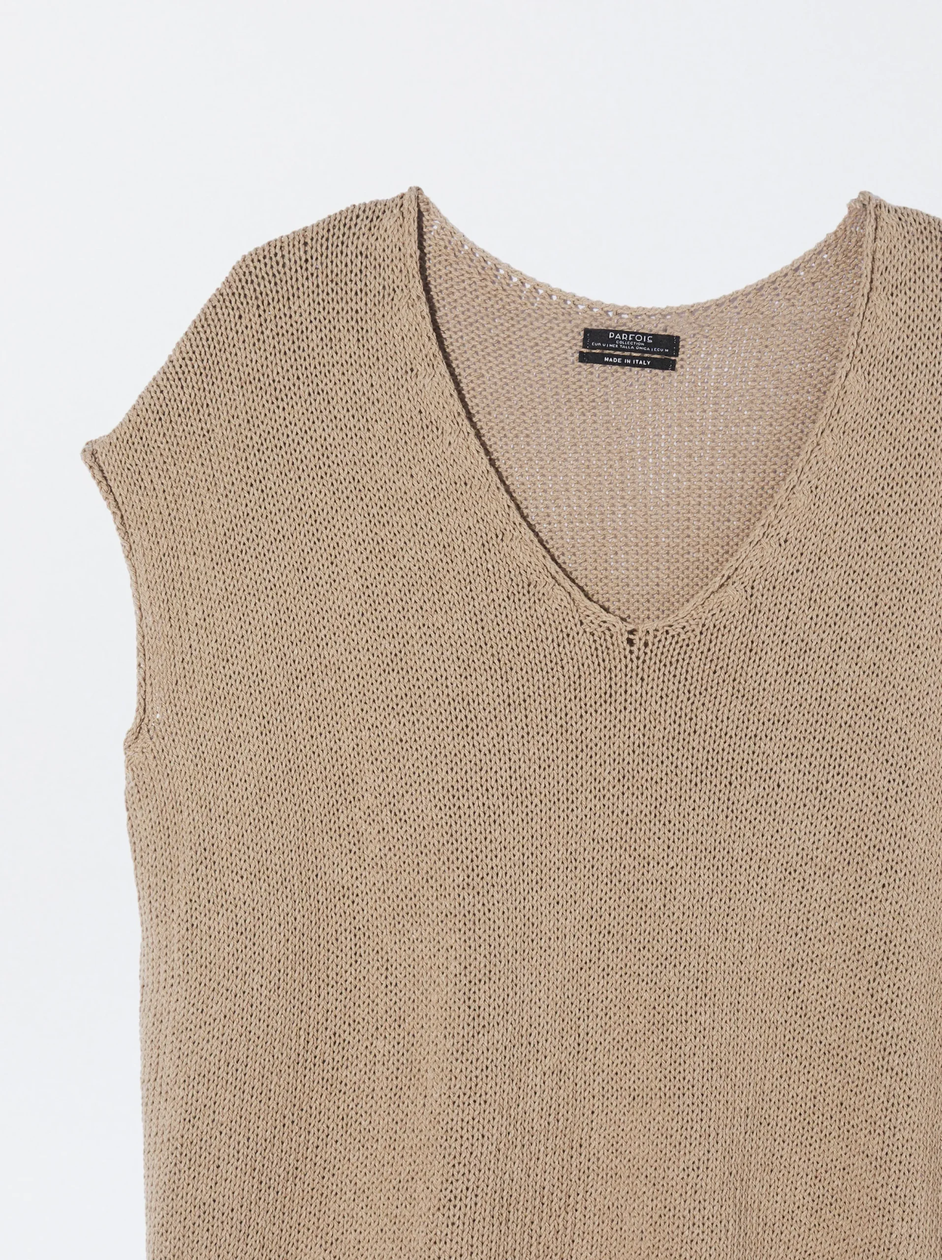 PARFOIS Top Básico Algodón Blanco New