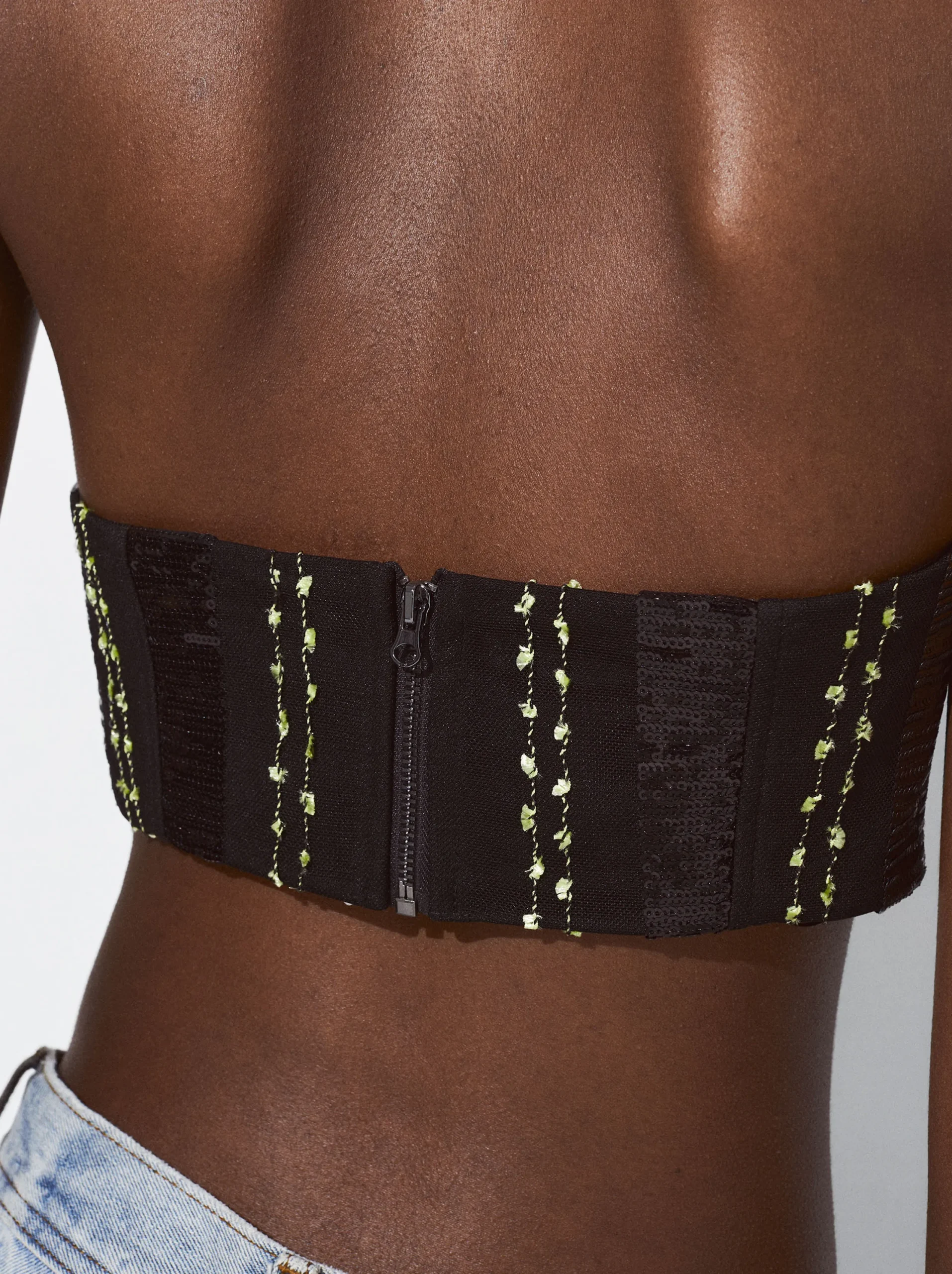 PARFOIS Top Bandeau Negro Clearance