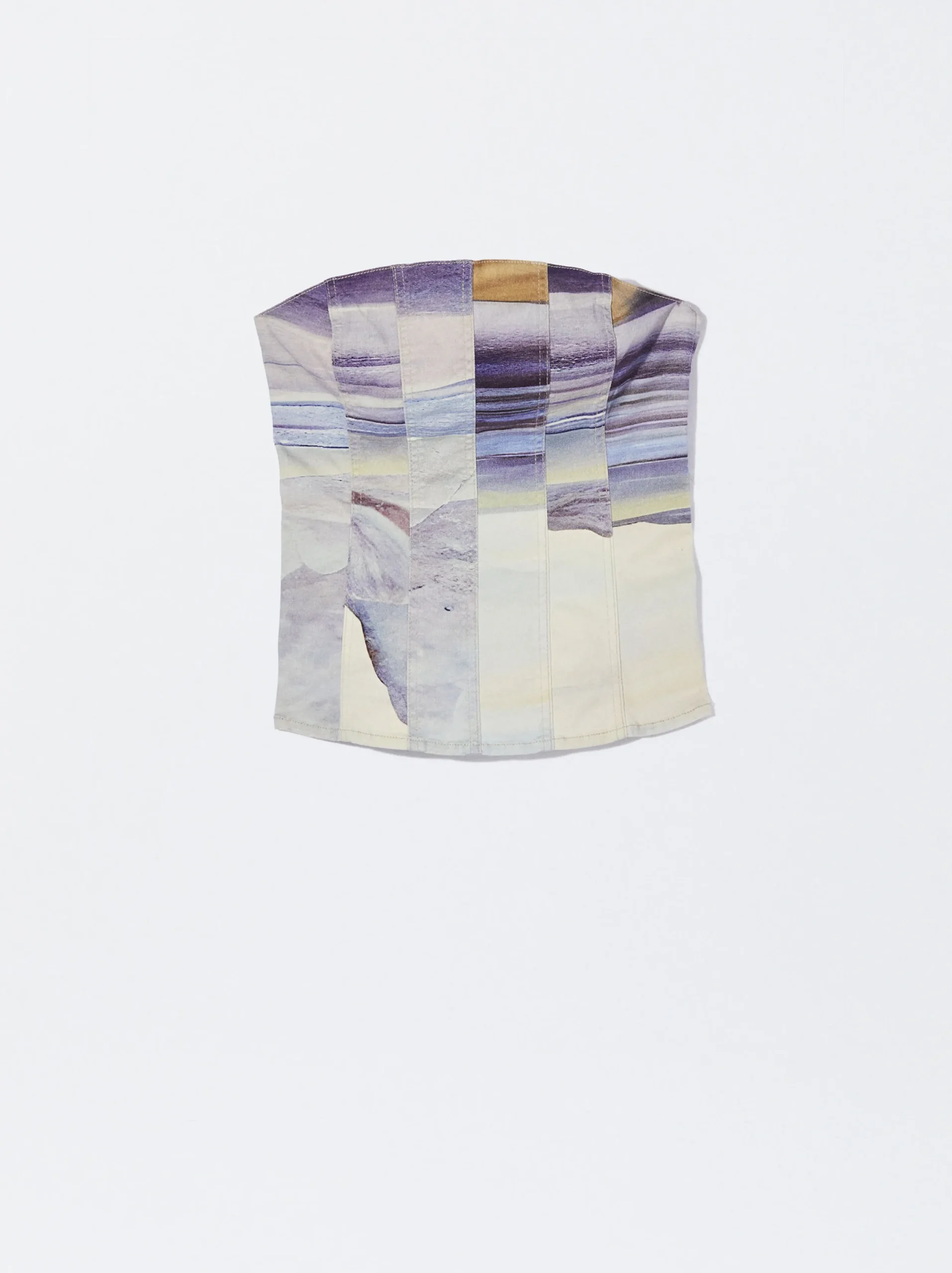 PARFOIS Top Bandeau Estampado Multicor Discount