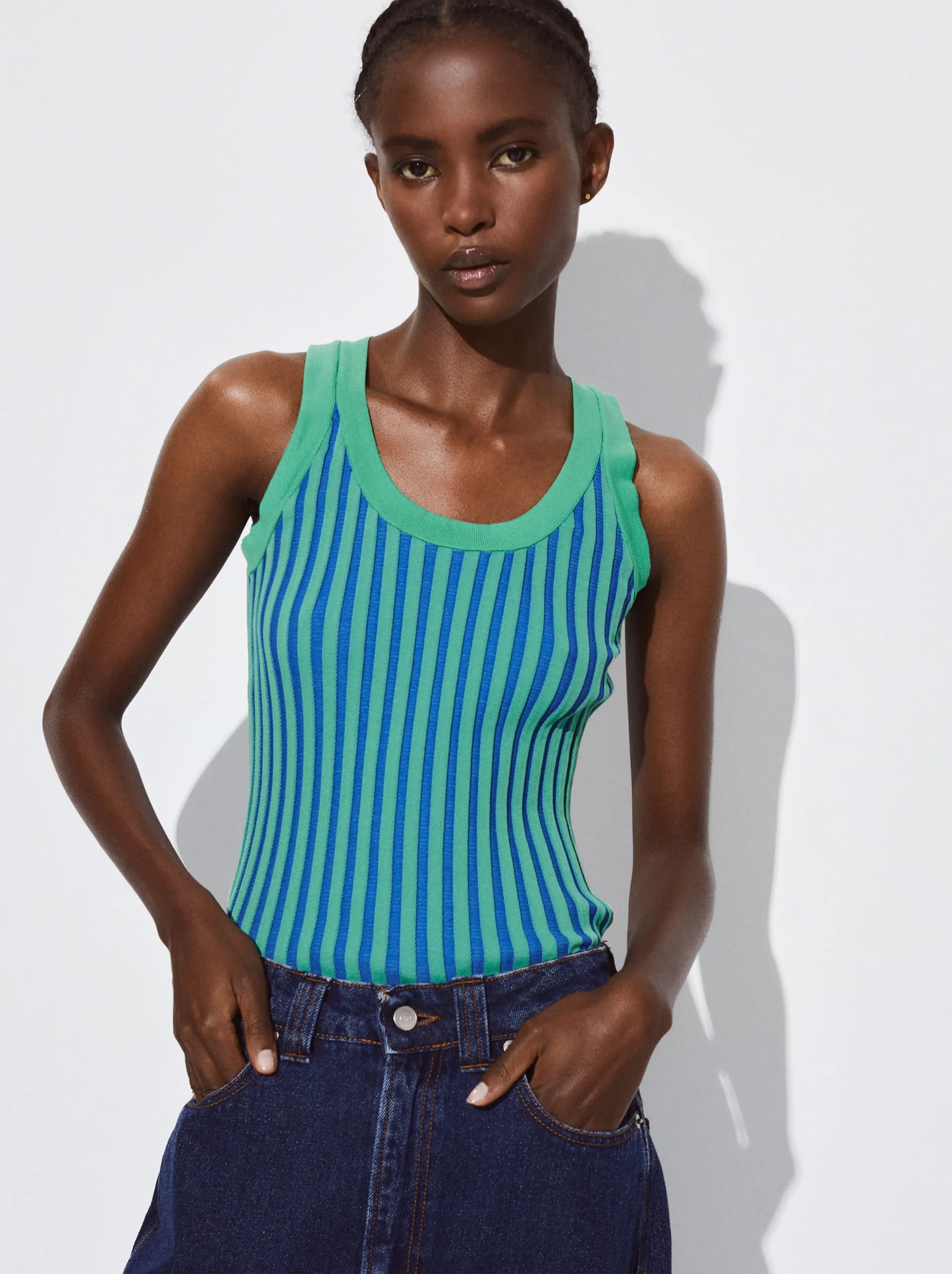 PARFOIS Top Canalé Azul Discount