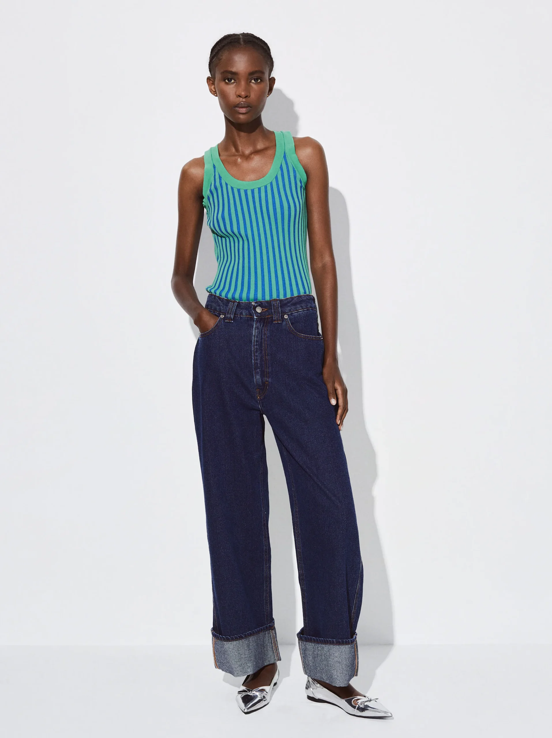 PARFOIS Top Canalé Azul Discount