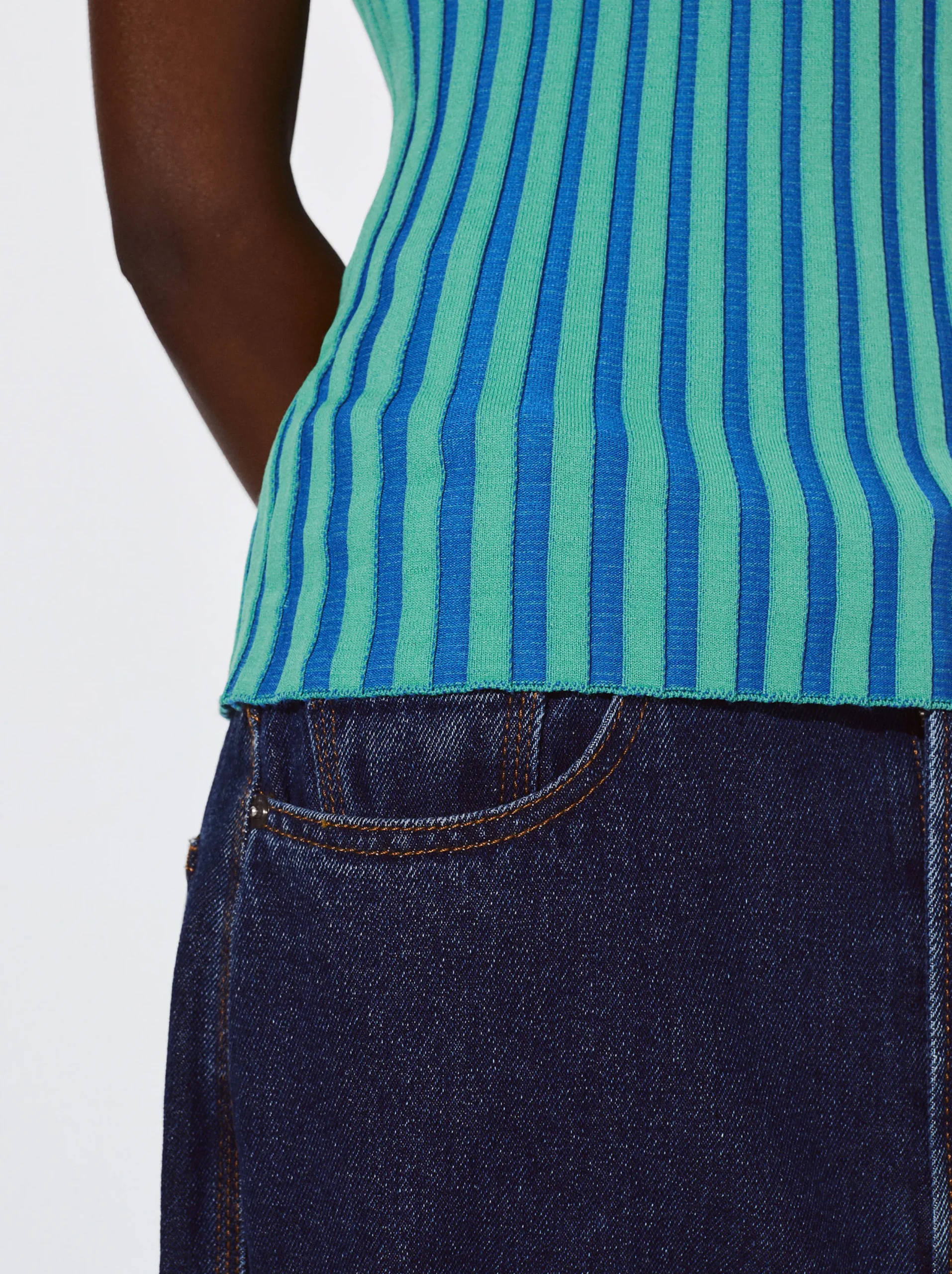 PARFOIS Top Canalé Azul Discount