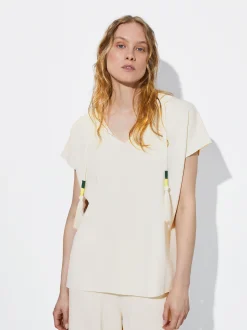 PARFOIS Top Con Capucha Crudo Sale