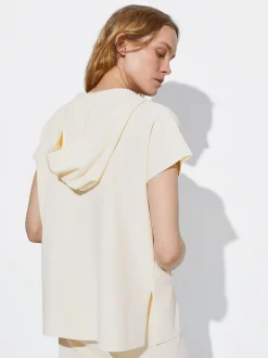 PARFOIS Top Con Capucha Crudo Sale