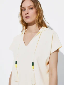 PARFOIS Top Con Capucha Crudo Sale