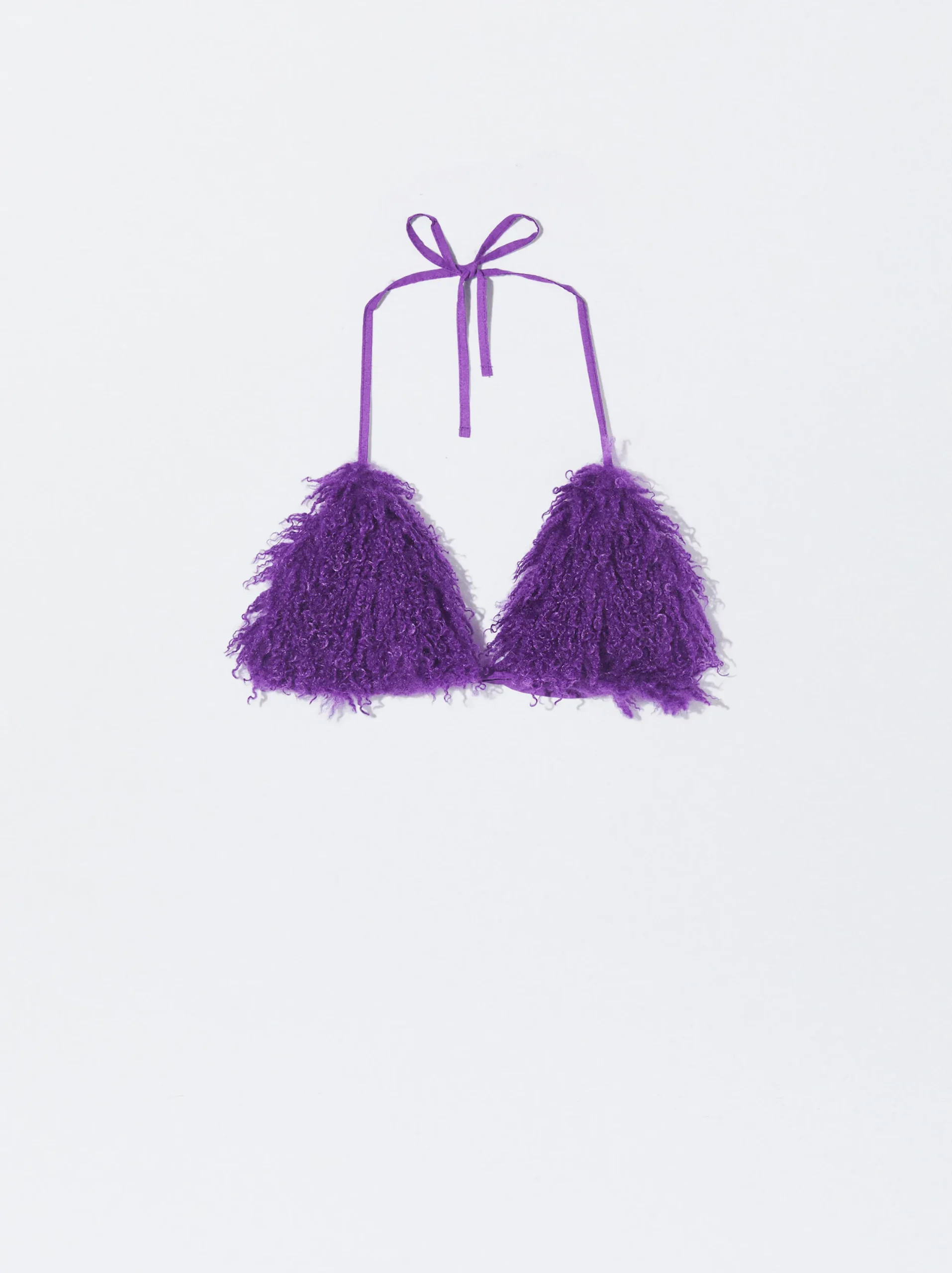 PARFOIS Top Con Pelo Violeta Cheap