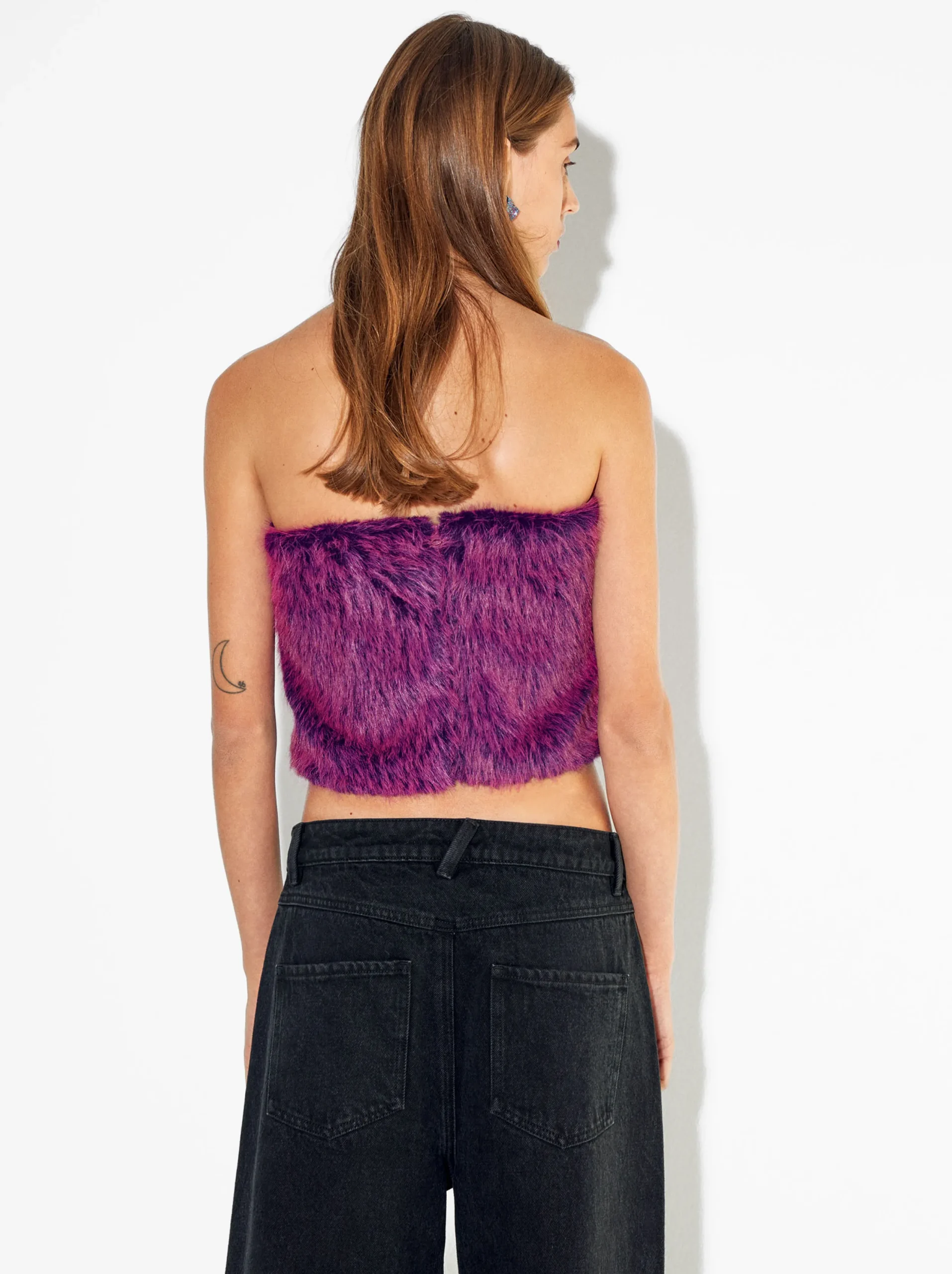 PARFOIS Top Con Pelo Rosa Cheap