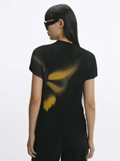 PARFOIS Top Con Textura Negro Shop