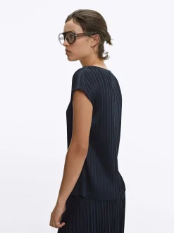 PARFOIS Top Plisado Gris Fashion