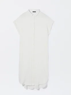 PARFOIS Vestido Camisero Algodón Blanco Hot