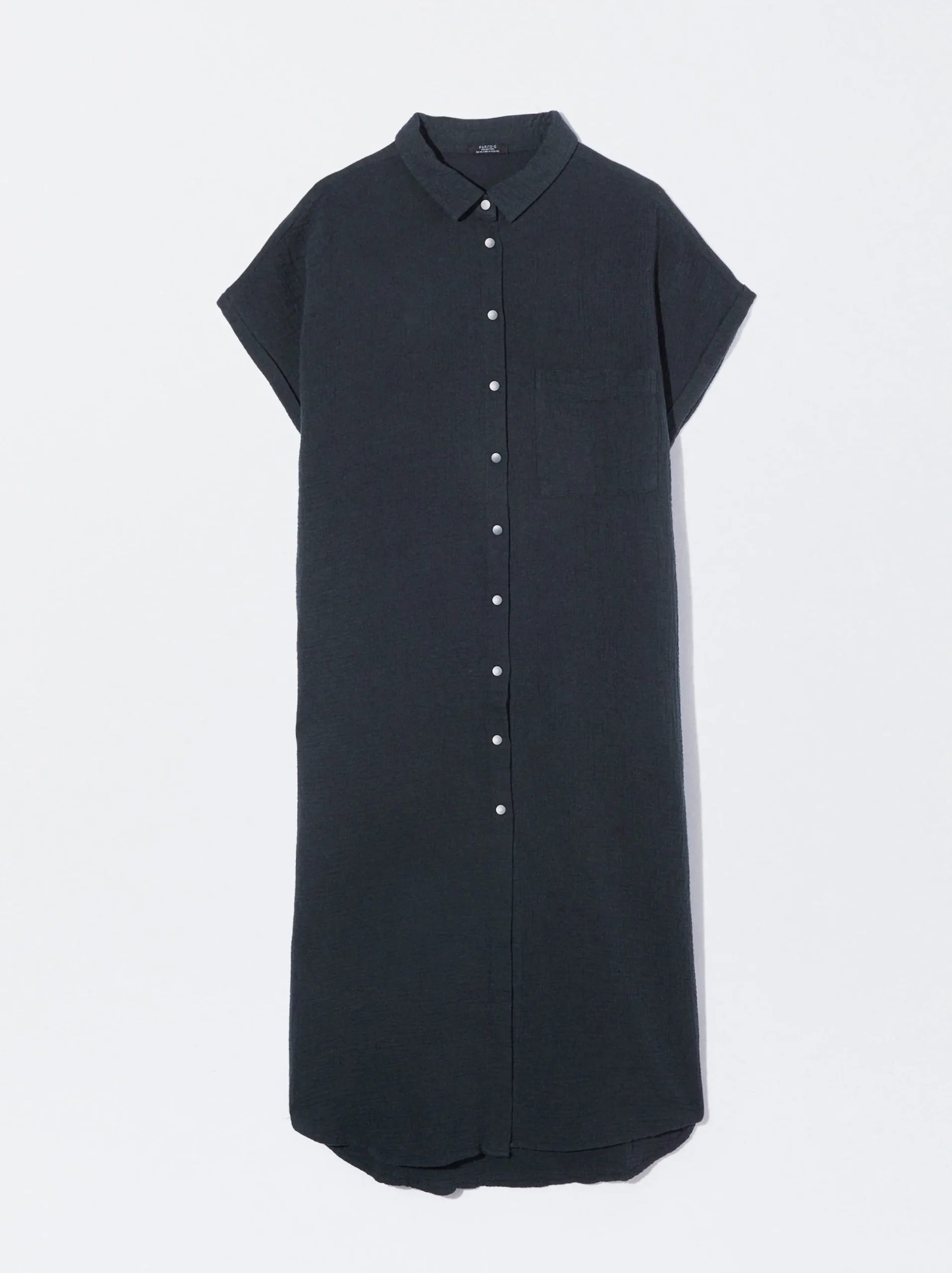 PARFOIS Vestido Camisero Algodón Gris Online