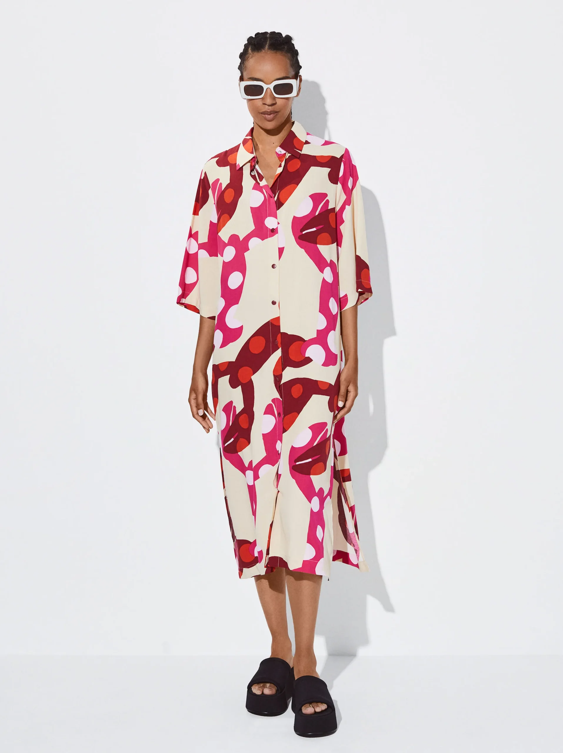 PARFOIS Vestido Camisero Estampado Multicor Store