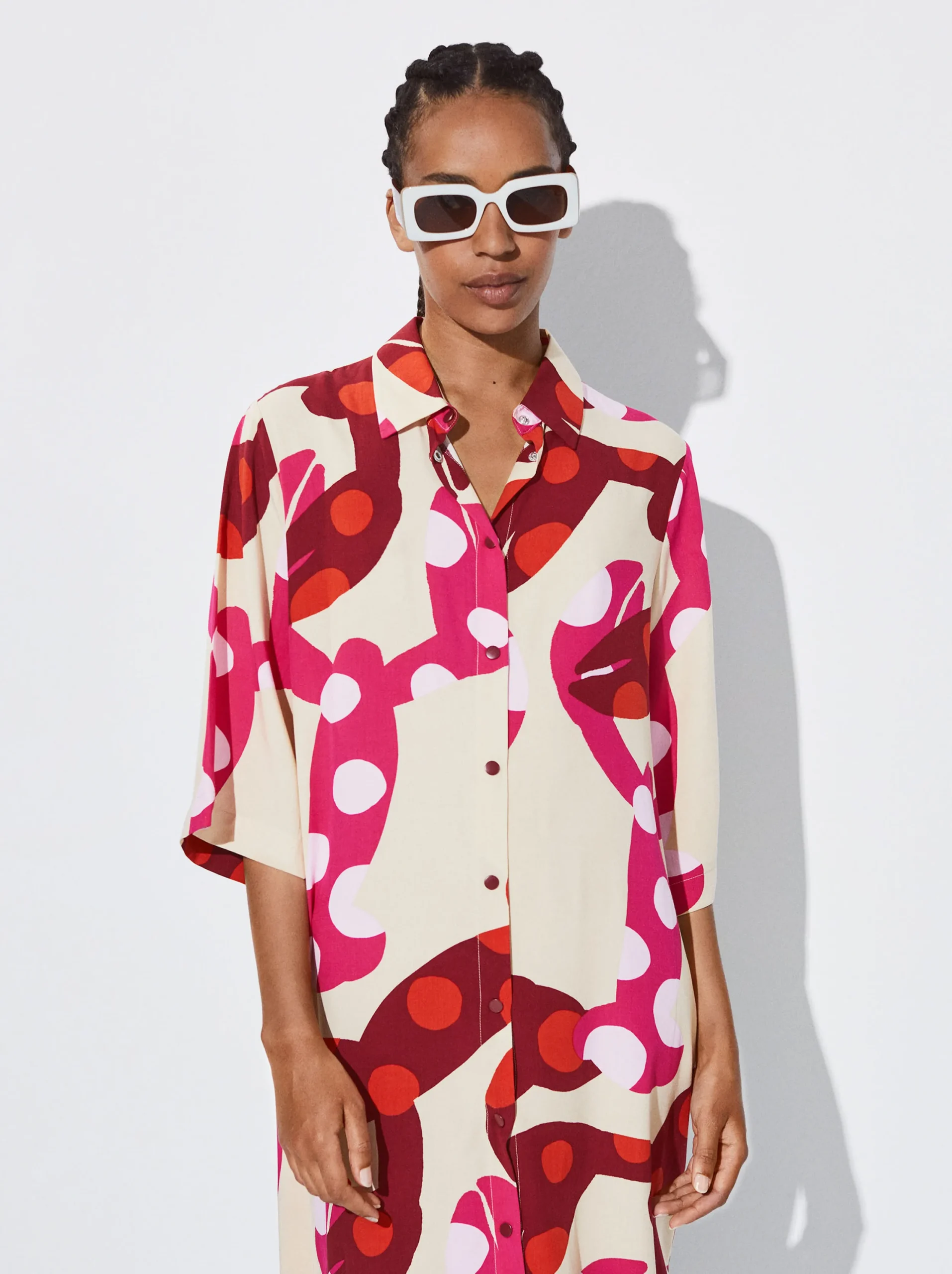 PARFOIS Vestido Camisero Estampado Multicor Store