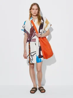 PARFOIS Vestido Camisero Estampado Multicor New