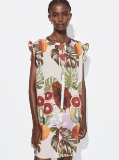 PARFOIS Vestido Camisero Estampado Multicor Hot
