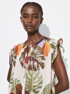 PARFOIS Vestido Camisero Estampado Multicor Hot