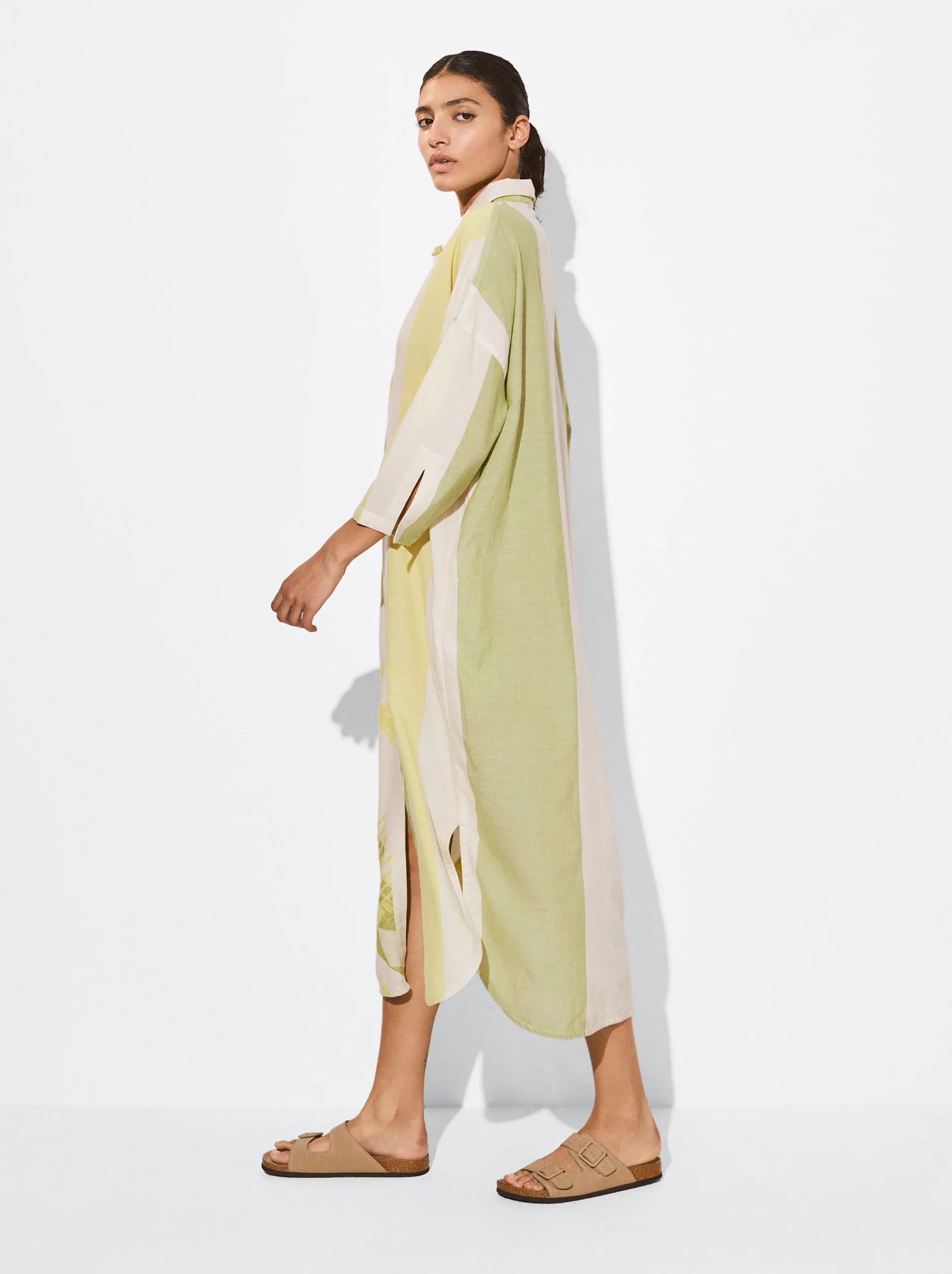 PARFOIS Vestido Camisero Estampado Multicor Clearance