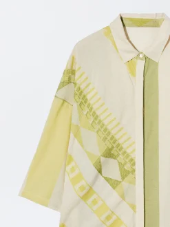 PARFOIS Vestido Camisero Estampado Multicor Clearance