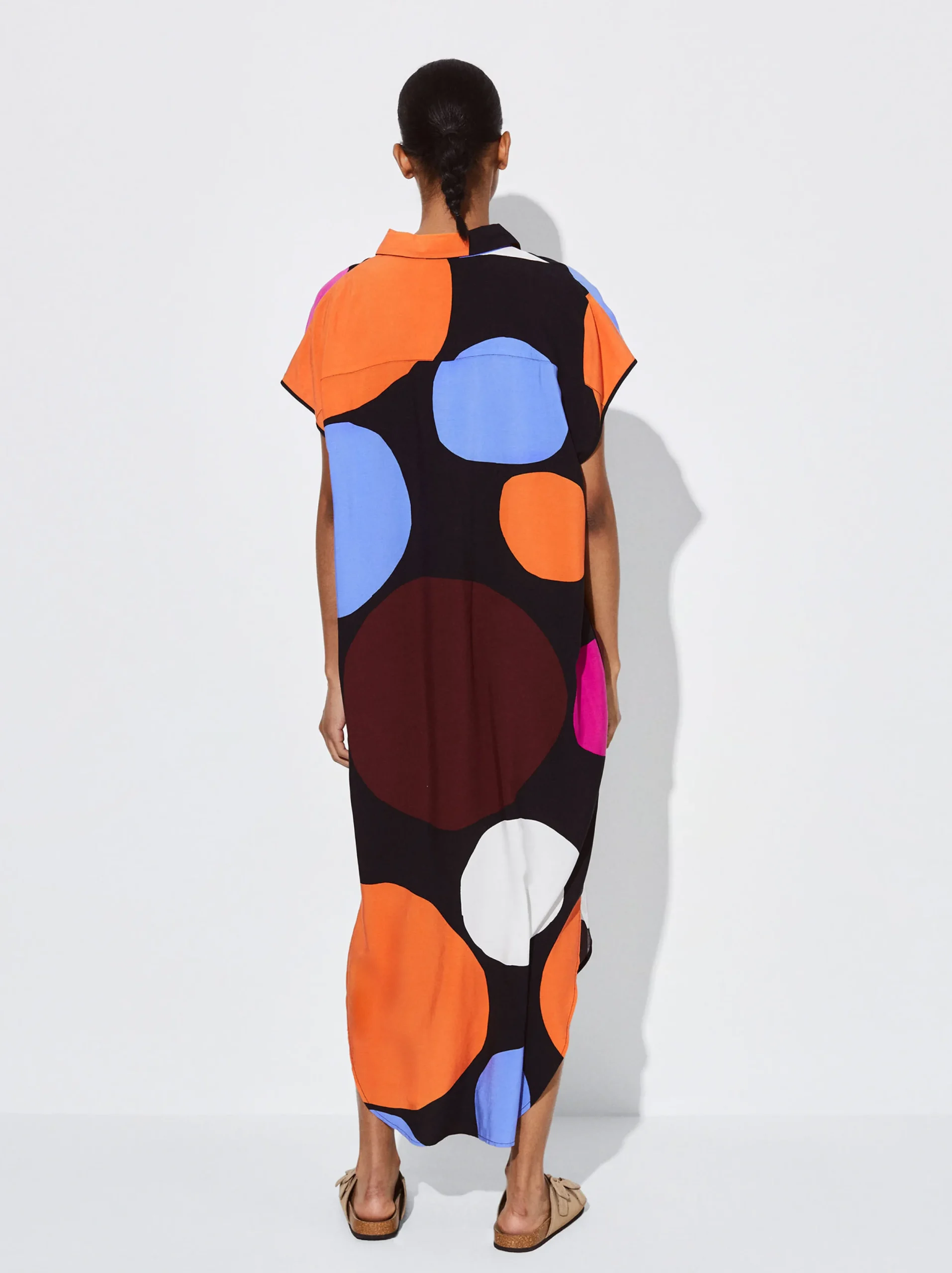 PARFOIS Vestido Camisero Estampado Multicor Clearance