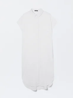 PARFOIS Vestido Camisero Lyocell Blanco Clearance