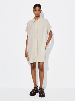 PARFOIS Vestido Camisero Lyocell Beige Store