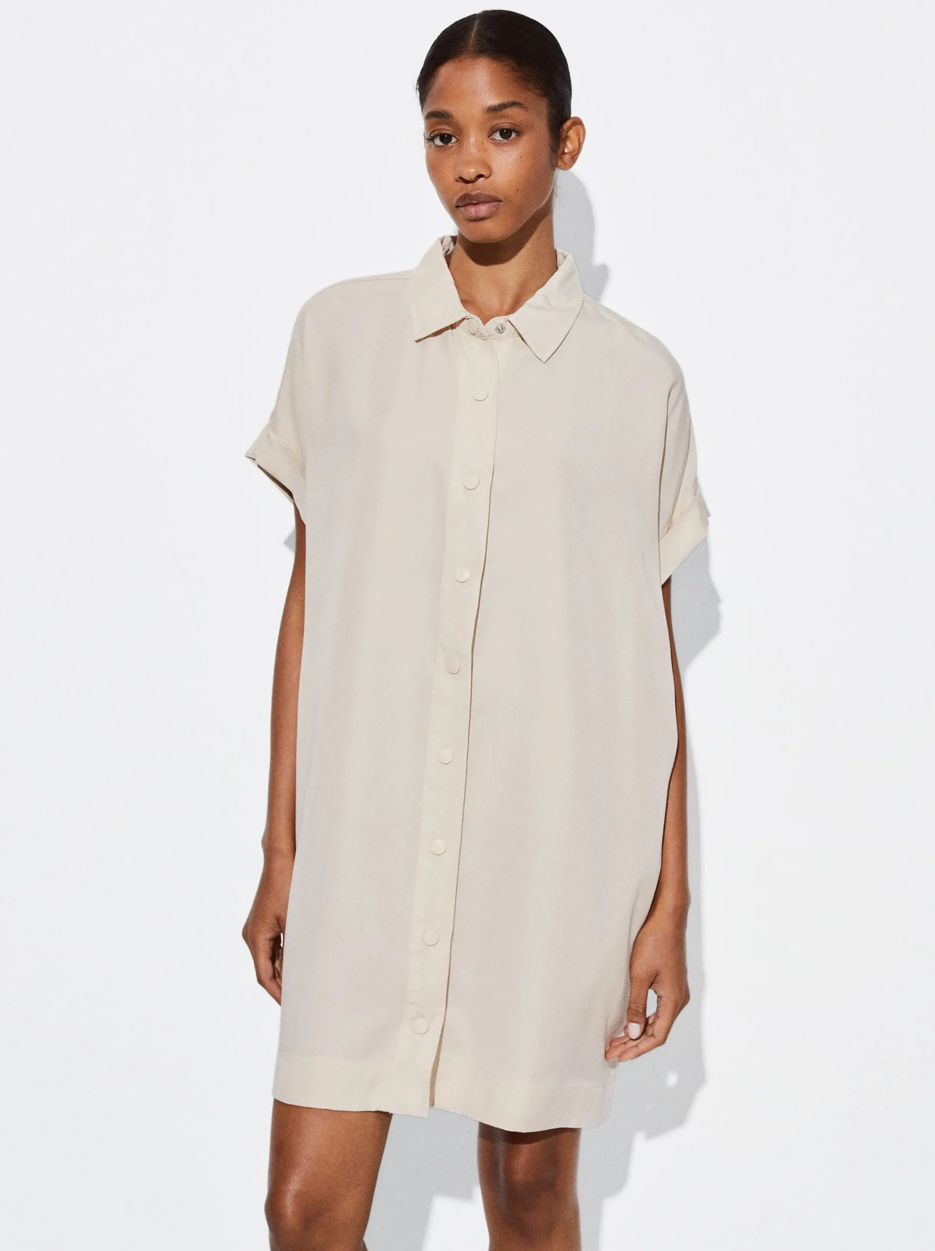 PARFOIS Vestido Camisero Lyocell Beige Store