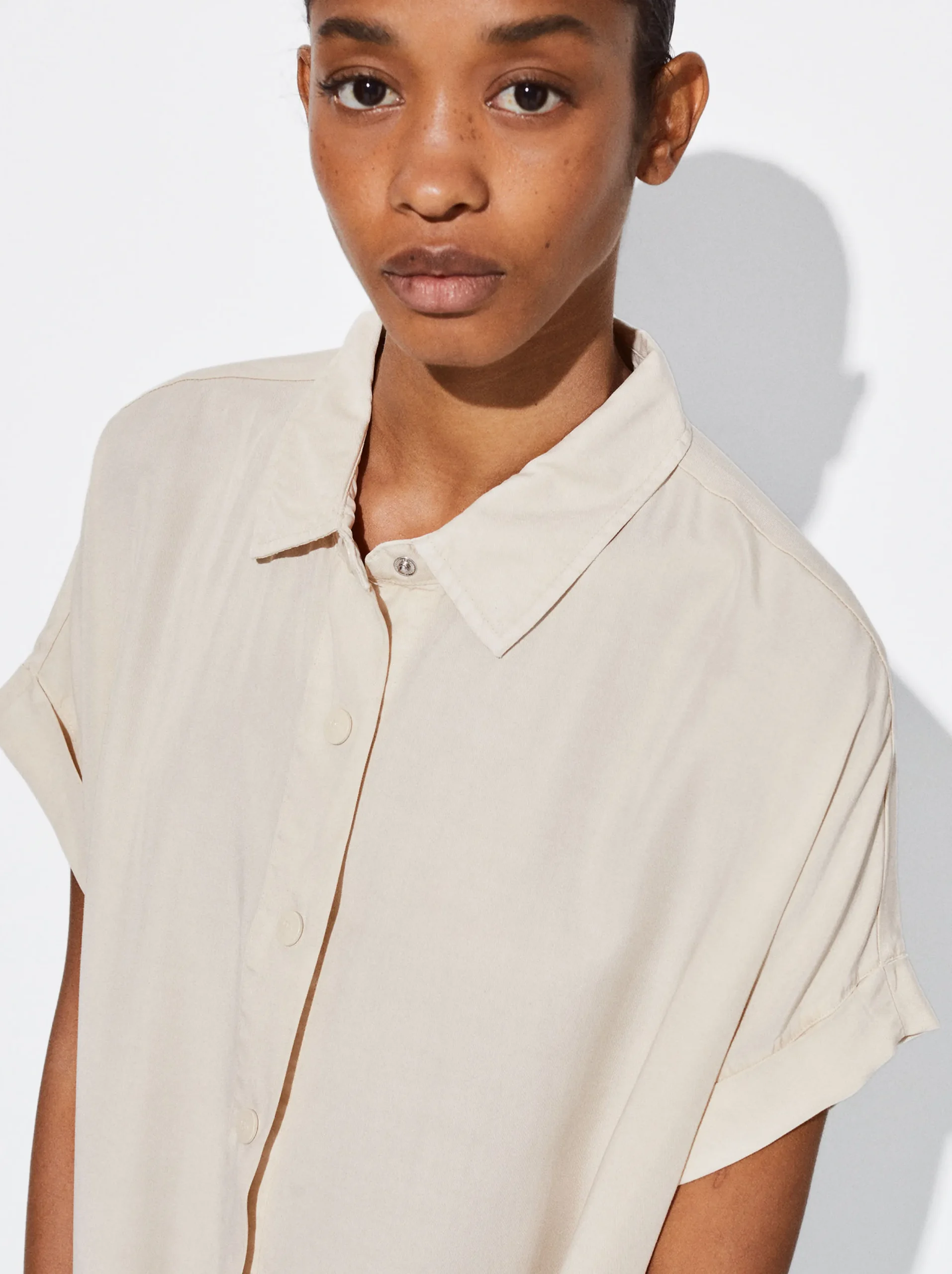 PARFOIS Vestido Camisero Lyocell Beige Store