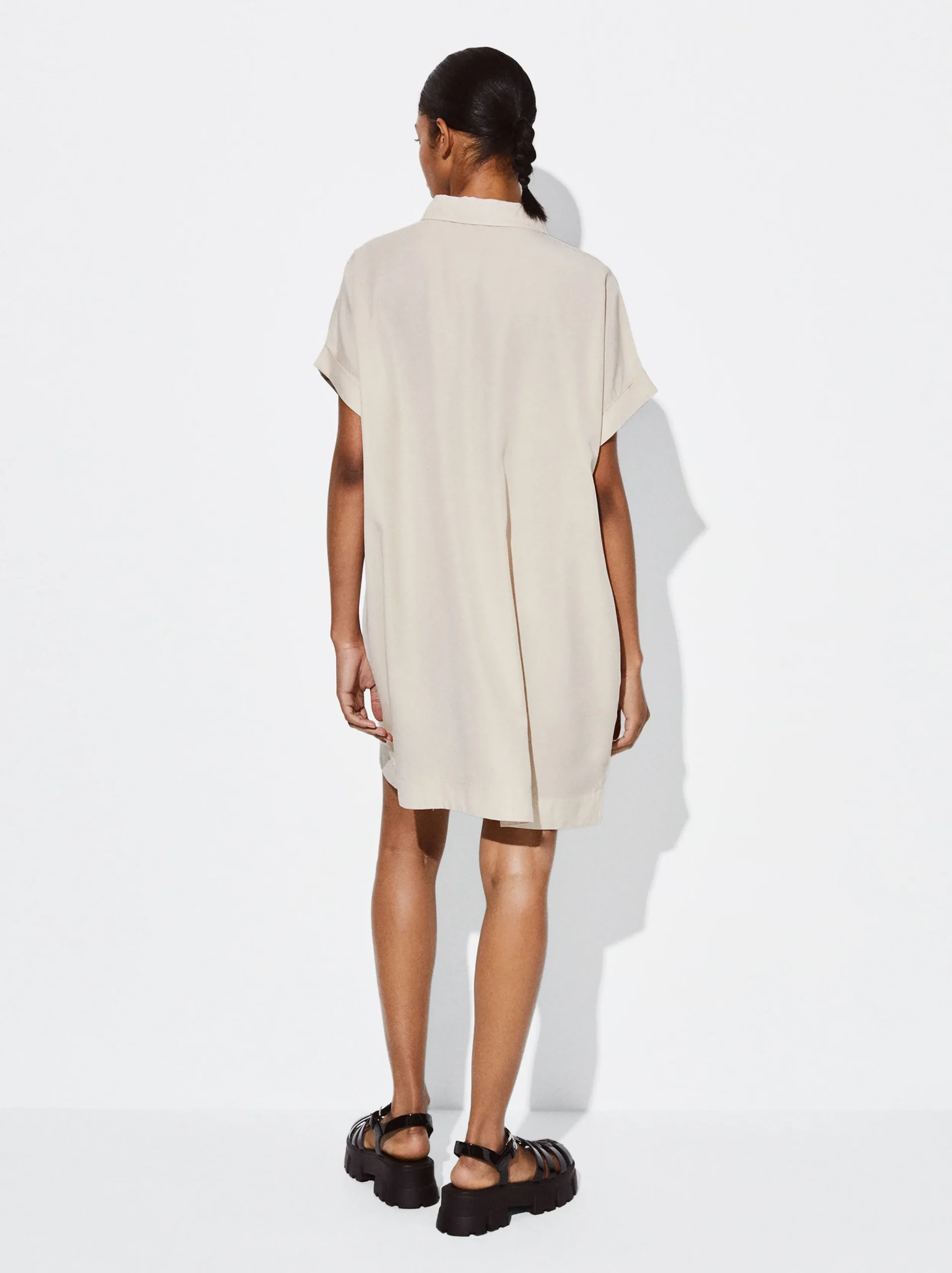 PARFOIS Vestido Camisero Lyocell Beige Store
